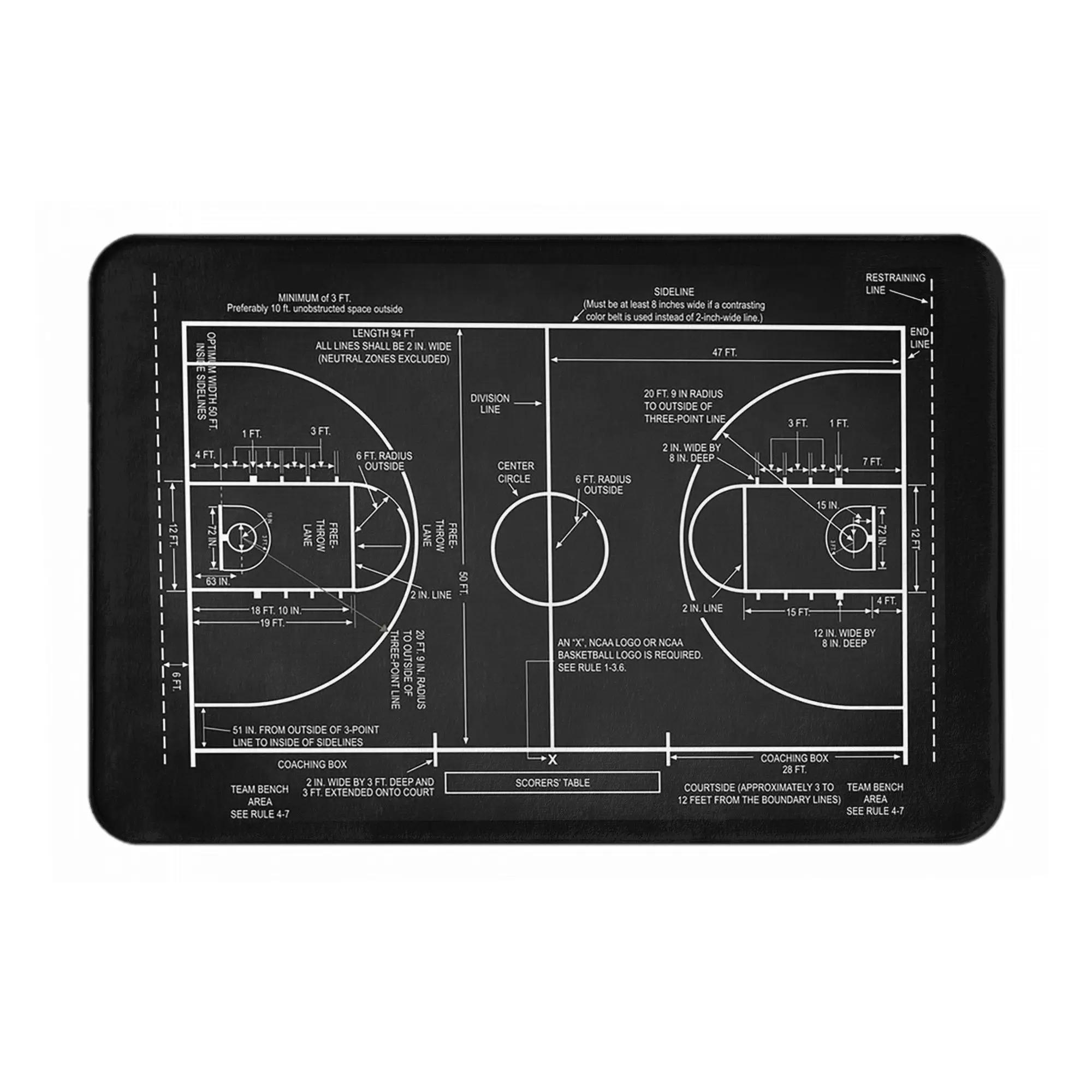 

Basketball Court Non-slip Doormat Floor Mat Water oil proof Carpet Rug for Kitchen Entrance Home Living room Footpad Mats 40x60cm