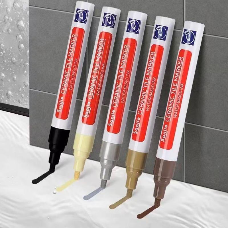 Tile Marker Grout Pen Wall Gap Sealing Repair Tool for Bathroom Floor Seam Easy to Use Durable Marking Pen for Tile Gap Filling