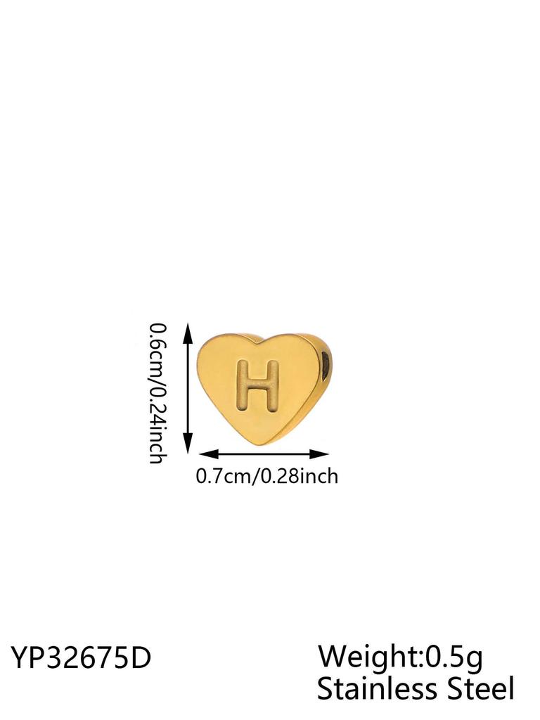 CARLIDANA Minimalist Gold Plated Stainless Steel Jewelry Initial Kids Alphabet Pendant Small Mini Heart Initial Letter Necklace