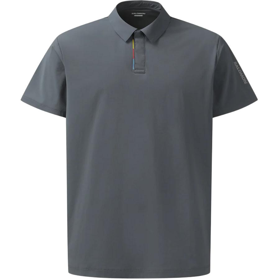 Salomon Solid Color Letter Short Sleeve Polo Shirt Unisex tops LD0065200 L