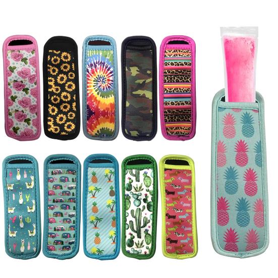 Popsicle Cover Reusable Popsicle Holder Flexible Popsicle Bag Colorful Ice Popsicle Cover for Summer