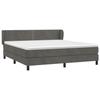 VidaXL Lit à sommier tapissier et matelas Gris foncé 180x200cm Velours - Modèle 3127446