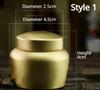 Incense Powder Jar Vintage Pure Copper High Lid Mini Tea Jar Home Indoor Tea Room Incense Decoration Aromatherapy Appliance