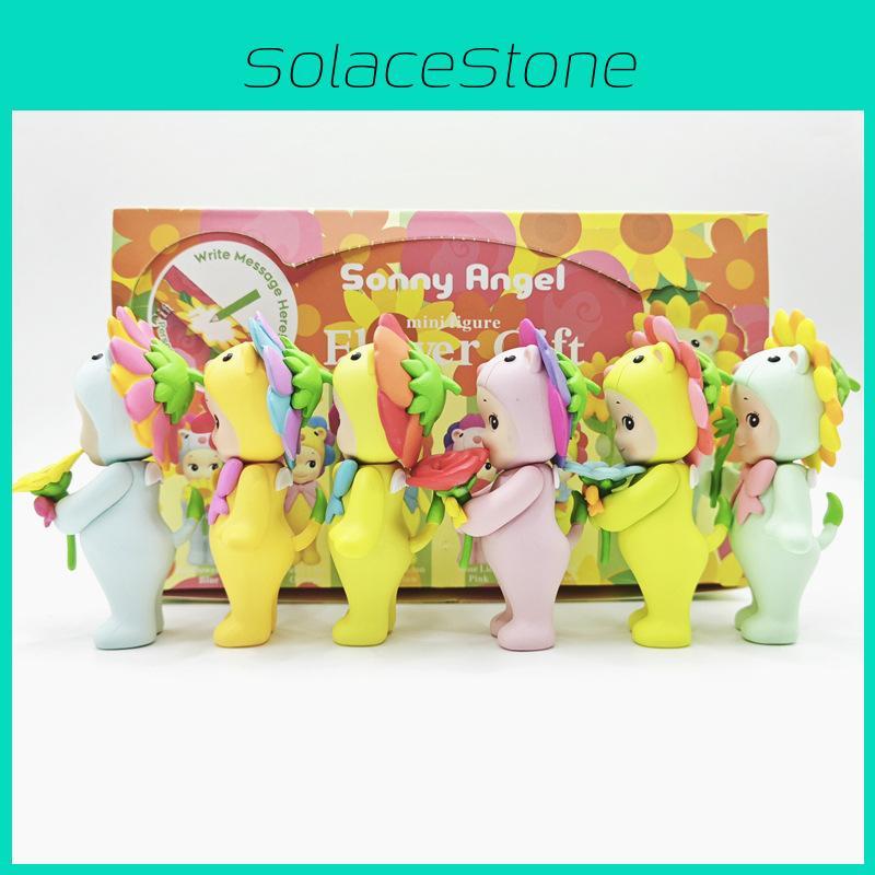 Adorable Angel Figurine Flower Series Sunflower And Rose Collectible Toy Model