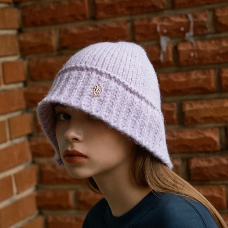 ANOETIC ANC KNIT BUCKET HAT_LAVENDER