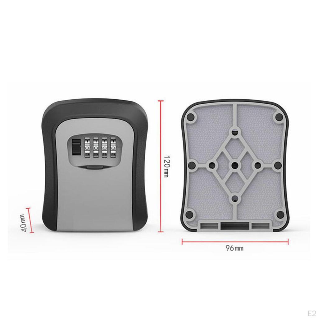Key Storage Box Organizer Wall Mount 4 Digit Combination Case for Home Store Indoor