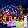 Fernbedienung Dynamische Modi Intelligente LED-Vorhanglichter RGB DIY Lichterketten für Schlafzimmer Wand Fenster Innen Wetterfest Feiertagsdekoration Außen