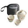 Antique hand-painted express cup portable kung fu tea set travel set outdoor ceramic high value tea set free