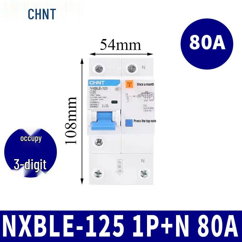 Chint Leakage Protector Circuit Breaker: 2P, 1P3P+N, 4P with Leakage Protection (32A, 20A, 40A, 63A) Air Switch