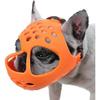 Hundemundkorb für kurzschnauzige Hunde, weicher, atmungsaktiver Silikon-Bulldoggen-Maulkorb zum Beißen, Kauen, Lecken, ideal für flachgesichtige Hunde