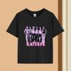 KATSEYE Korean Wave Girl Group Fashionable Youthful Relaxed Trendy Pure Short-sleeved Polyester Children's T-shirt