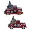 Christmas Resin Truck Toy Vintage Pickup Truck Car with Tree New Year Christmas Decoration Adornments Gift