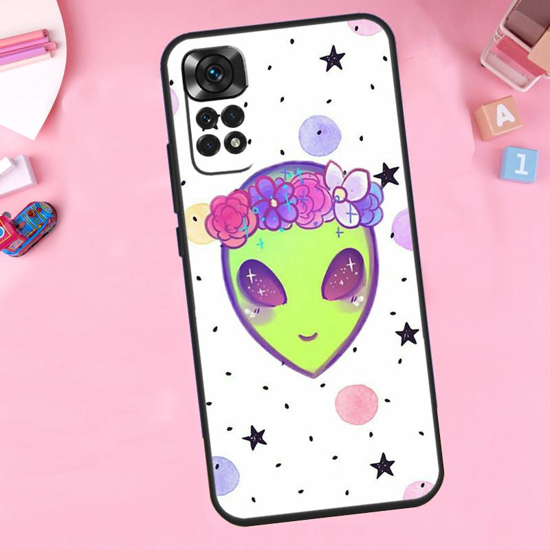 Alien Kawaii Art Handyhülle für Xiaomi Redmi Note 14 13 10 11 12 15 Pro Plus und Redmi 15C 13C 12C 10C 14C 15