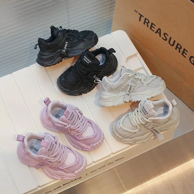 Children Sneakers for Girls Boys 2024 Summer New Fashionable Comfortable Casual  Soft Sports Air Mesh Running Shoes Students