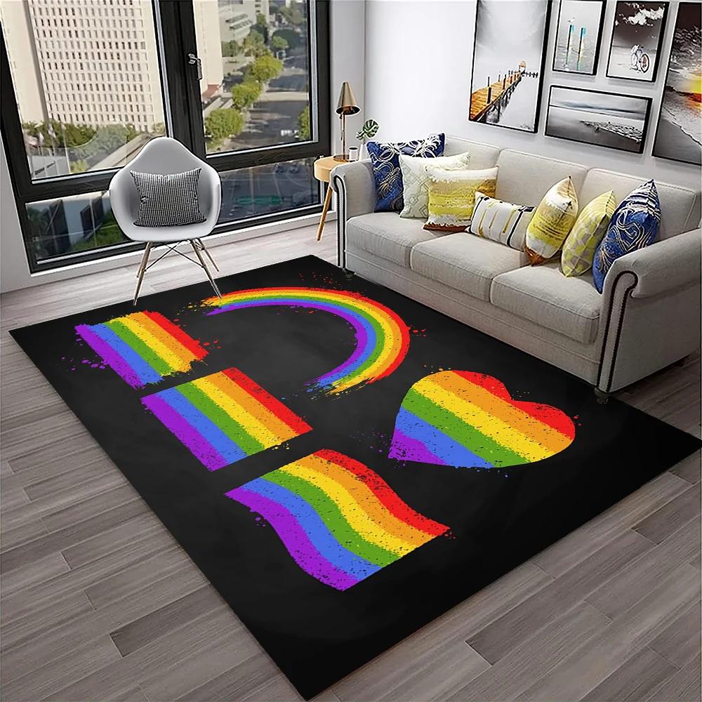 3D Colour Illusion Rainbow Vision HD Carpet Rug for Home Living Room Bedroom Sofa Doormat Decor,kids Area Rug Non-slip Floor Mat