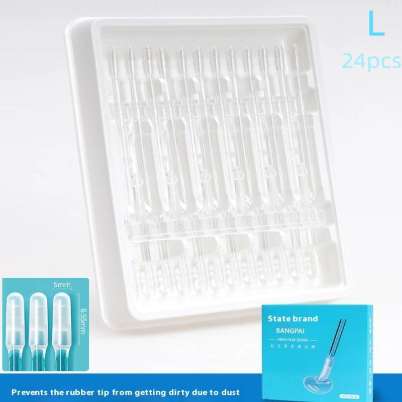 24 Pcs Small/Large Sticky Ear Digger Ear Digging Tool Ear Wax Cleaning Special Not Hurt Ear Digging Spoon Ear Digging Swabs