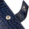 Men's Stylish Horizontal Format Wallet Made of Genuine Leather with Crocodile Embossing CANPELLINI 21758 Blue