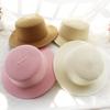 Parent-child Handmade British Hat Summer Women's Sunscreen Straw Hat Flat Top Top Hat Hat Embryo Various Styles of Hat Embryo