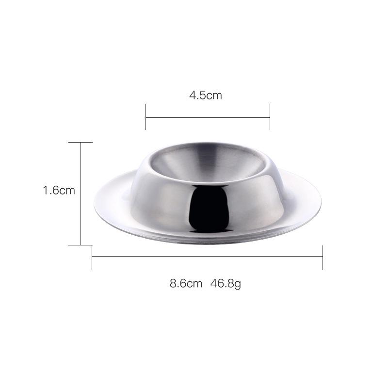 Creative Stainless Steel Round Egg Holder & Sauce Dish