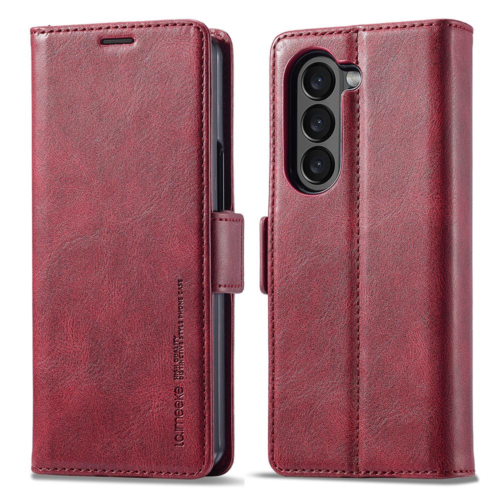 LC.IMEEKE For Samsung Galaxy Z Fold6 5G Phone Stand Case PU Leather RFID Blocking Wallet Cover