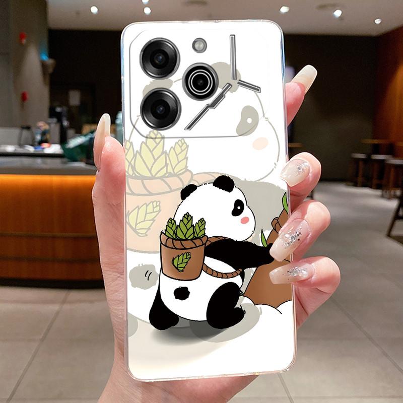 Phone Case For Tecno Pova 6 Pro 5G LI9 Case Tecno Pova 6 5G LI7 Back Cover Luxury Butterfly Flowers Transparent Soft TPU Casing
