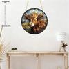 Bison Suncatcher Stained Glass Window Acrylic Round Wall Hangings Farmhouse Garden Ornaments Home Decor Gift for Animal Lovers, Perfect for Home 