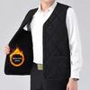Men Waistcoat V-Neck Sleeveless Solid Color Single Breasted Vest Coat with Pockets Thickened Plush Lining Quilted Bottoming Vest Jacket