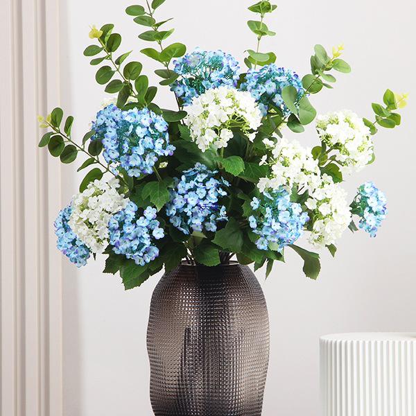 Künstlicher Hortensienstrauß zur Dekoration für Wohnzimmer, Esstisch oder TV-Schrank