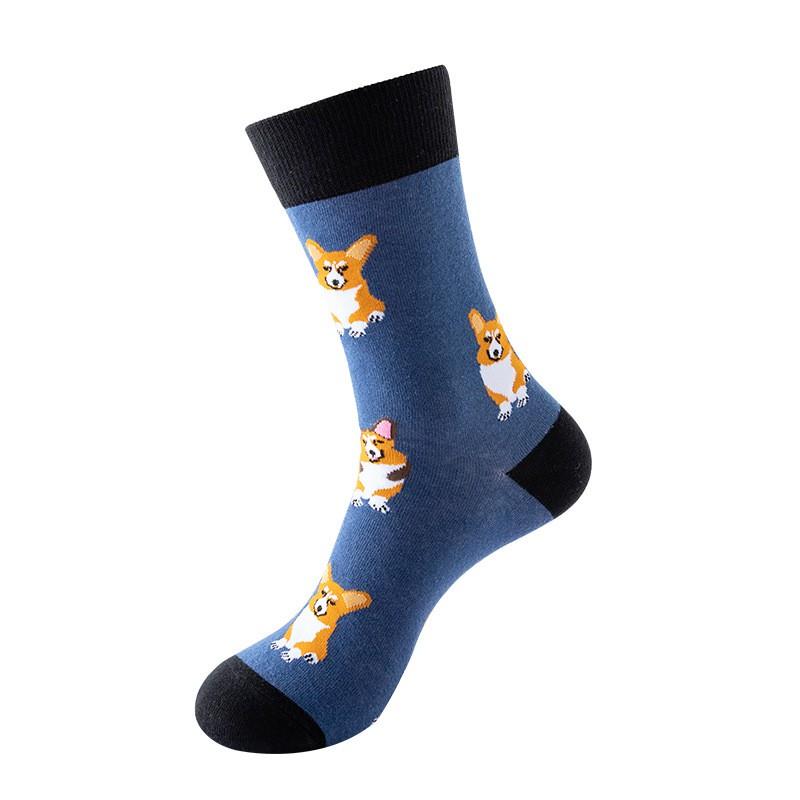 Stylish Mid-Calf Socks Men Women Animal Fruit Galaxy Print Casual Cotton
