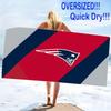 New England Patriots Print Beach Towel, Large Soft Quick Dry Towel for Beach Camping Swimming