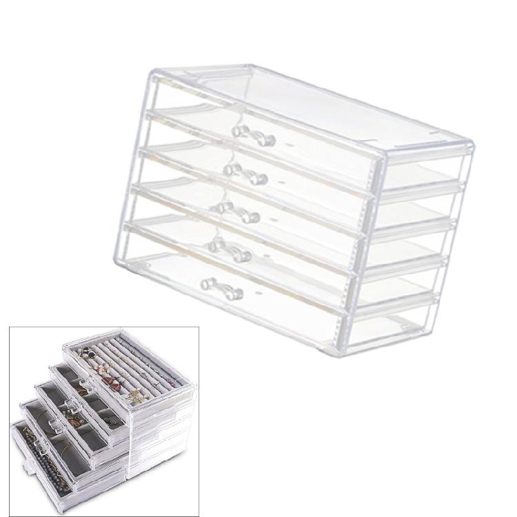 Space Saving Acrylic Makeup Storage Drawers Multi Drawer Acrylic Organizers for Neat Storage of Cosmetics and Jewelry