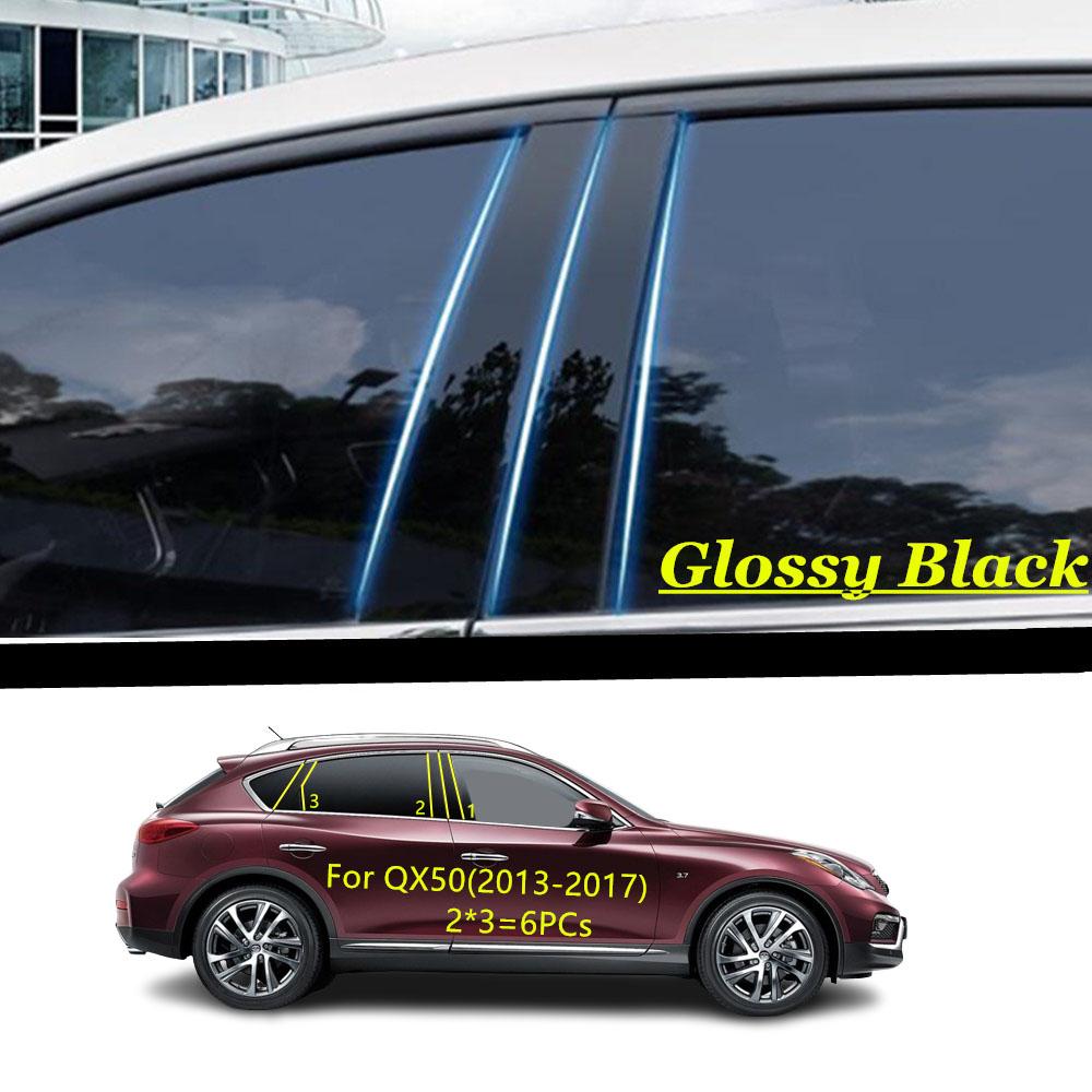 

Автомобильная накладка на стойку кузова из ТПУ/глянцевая зеркальная для Infiniti QX50 2013 2014 2015 2016 2017-2024 Декоративная наклейка на дверную отделку окна Black 2013-2017