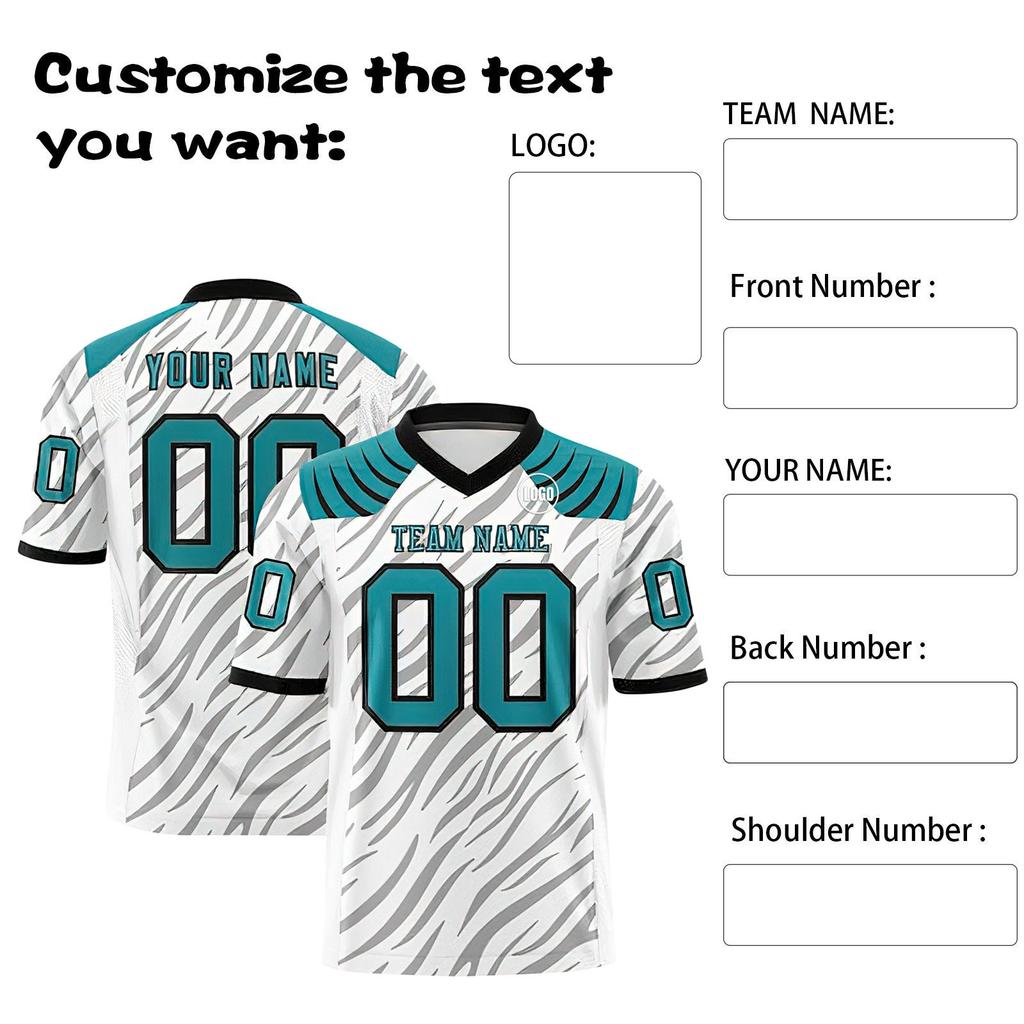 Custom Football Jerseys Personalized Printed Team Name & Number Sports Uniform For Men Women Youth