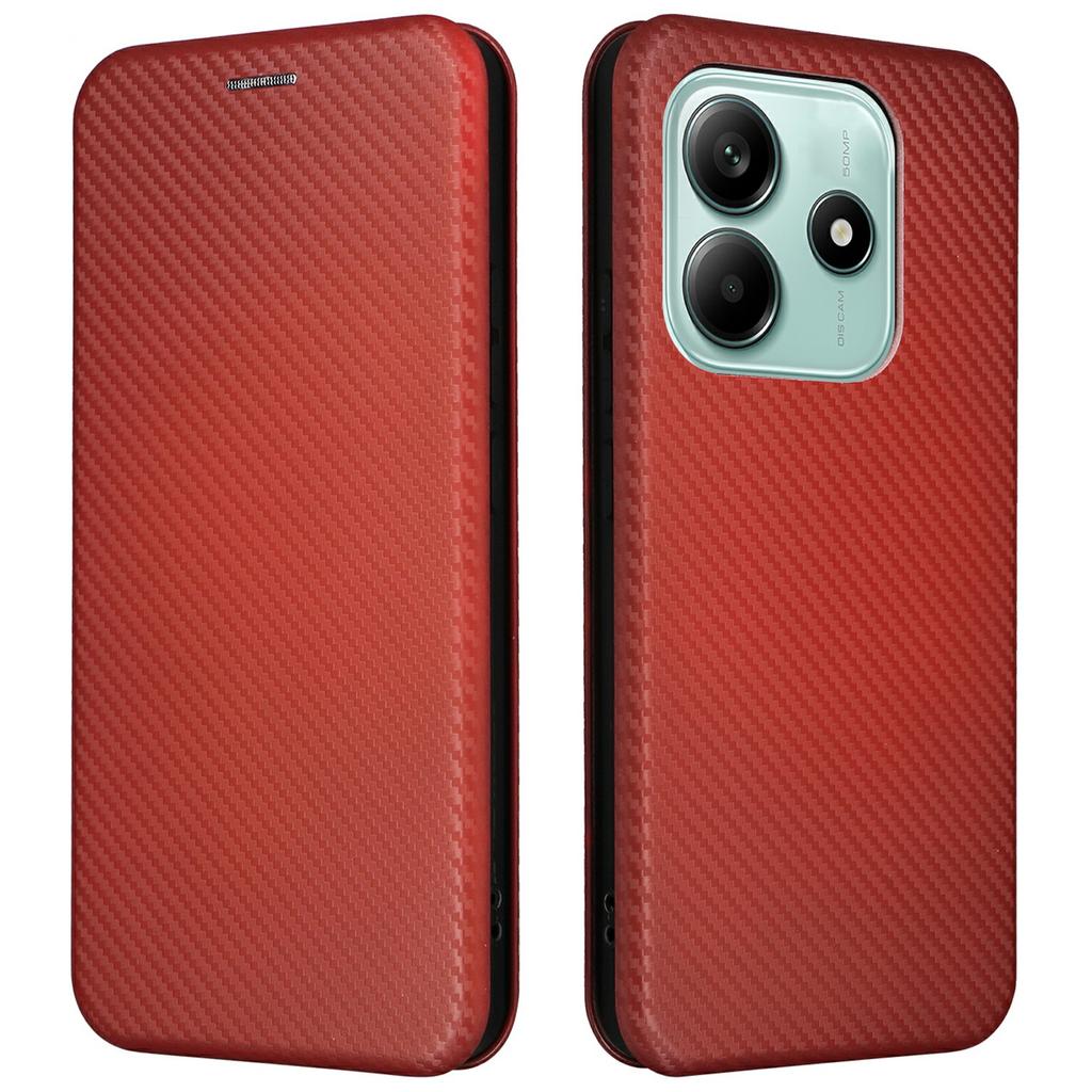 For Xiaomi Redmi Note 14 5G Case Carbon Fiber Texture Drop-Proof PU Leather Phone Cover