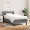 Vidaxl Continental Bed With Mattress, Dark Grey Fabric 80X200 Cm