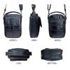 Stylish Shoulder Bag Made of Genuine Lambskin and Fits a Smartphone and Bifold Features a Front Pocket and Four Pockets for Crossbody Available In