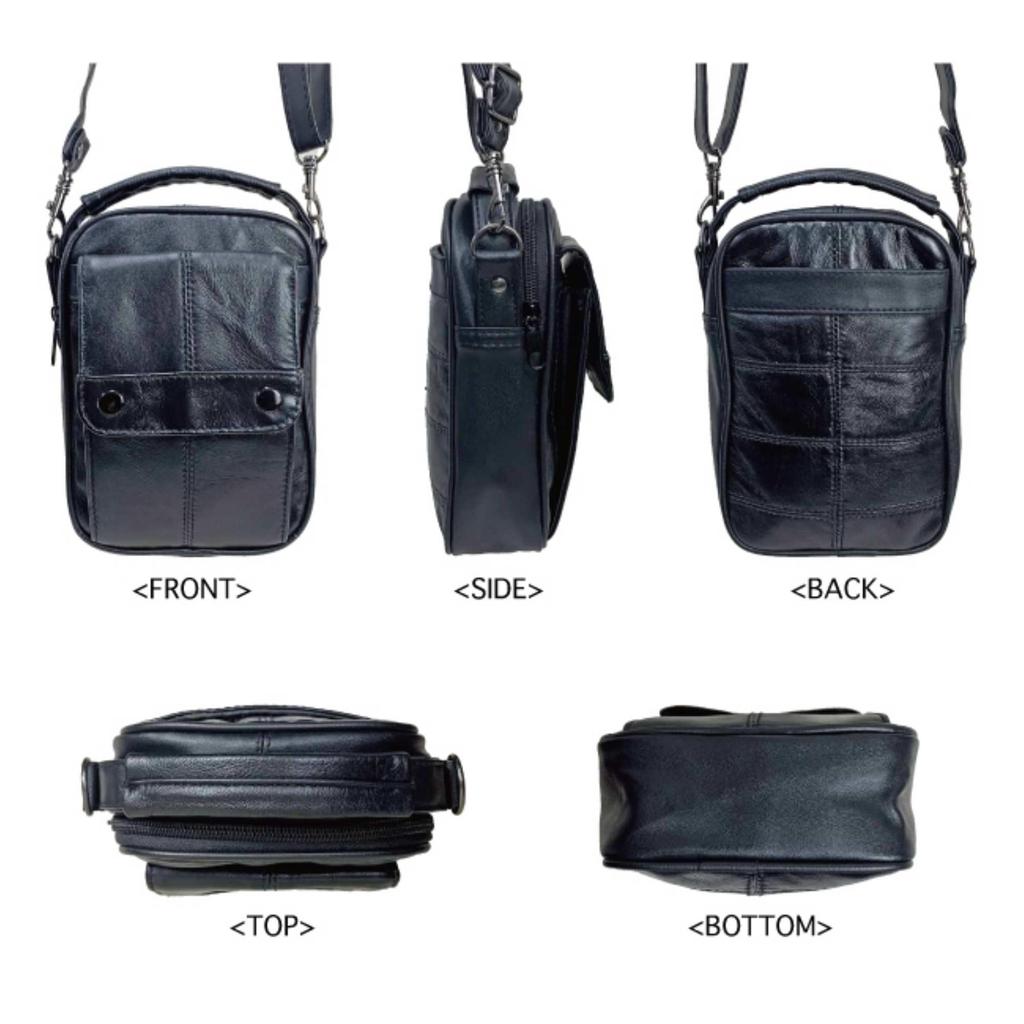 Stylish Shoulder Bag Made of Genuine Lambskin and Fits a Smartphone and Bifold Features a Front Pocket and Four Pockets for Crossbody Available In
