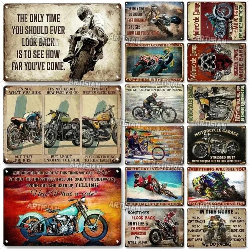 Crosscountry Motorcycle Tin Sign Vintage Metal Wall Decor Garage Home Bar Metal Plaque