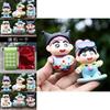 6pcs Crayon Shin Chan Bathing Driving Scene Model Ornament Set For Collectors And Kids