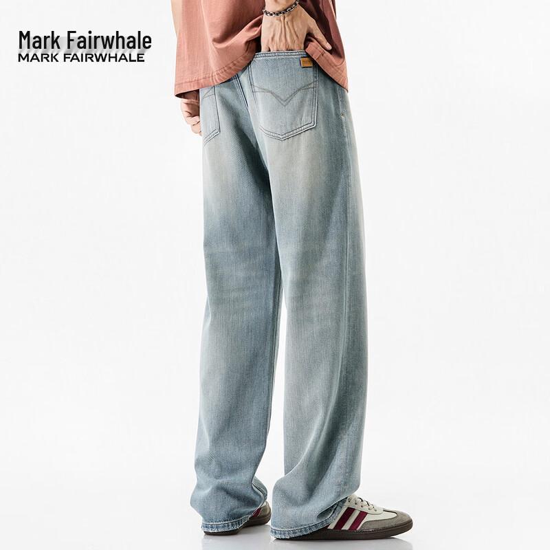 Mark Fairwhale Men's Lyocell Blend Loose Straight Jeans