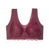 Reggiseno Wireless Rosa con Chiusura Frontale in Pizzo e Supporto Morbido per Donna
