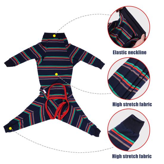 Dog Weaning Suit Elastic Wound Recovery Cotton Four-legged Pet Postpartum Cloth Bodysuit for Puppy