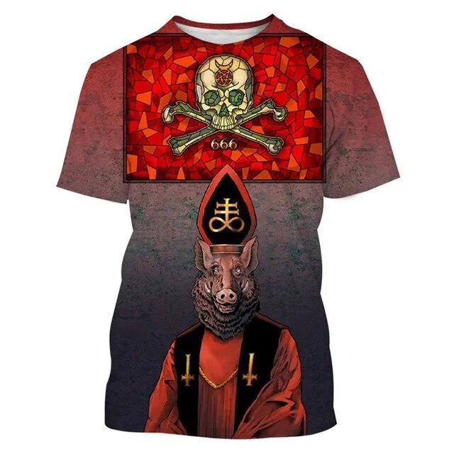 Funny Pig Tričko pre mužov 3D tlač Animal Pánske tričká Funny Short Sleeve Oversized Tops Tričko Muži Oblečenie Prasa Oblečenie