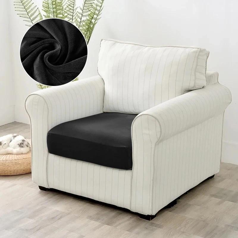 Velvet sofa cushion cover for living room elastic thicken stretch L shape corner armhair sofa slipcover furniture protector