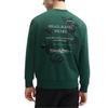 FILA X V&A Heritage Collection Morgan Series Letter Round Neck Pullover Sweatshirt Men sweatshirt Night-Shadow-Green F11M418206F-GN