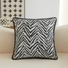 45X45Cm New Luxury Chenille Cushion Cover Nordic Black White Modern Abstract Geometry Patterns Sofa Office Pillowcase Home Decor