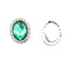 20x24mm Oval Acrylic Rhinestone Flatback Buttons for Handmade Jewelry and DIY Clothing Accessories
