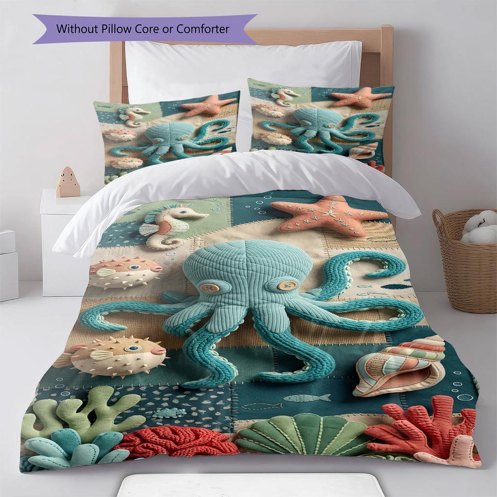 Gentle Calm Bedding Quilt Set Quilt Cover Pillowcase Home Decoration Birthday Gift (1 * Duvet Cover + 2 * Pillowcase, Without Core)
