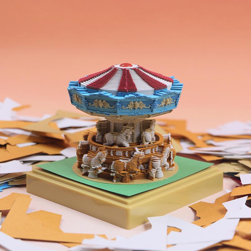 3D Stereoscopic Sticky Note Sculpture 2026 Calendar: Creative Tear-off Convenience Pad and Desktop Ornament