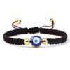 Ethnic Pearl & Evil Eye Cartoon Friendship Bracelet - Handmade Woven String